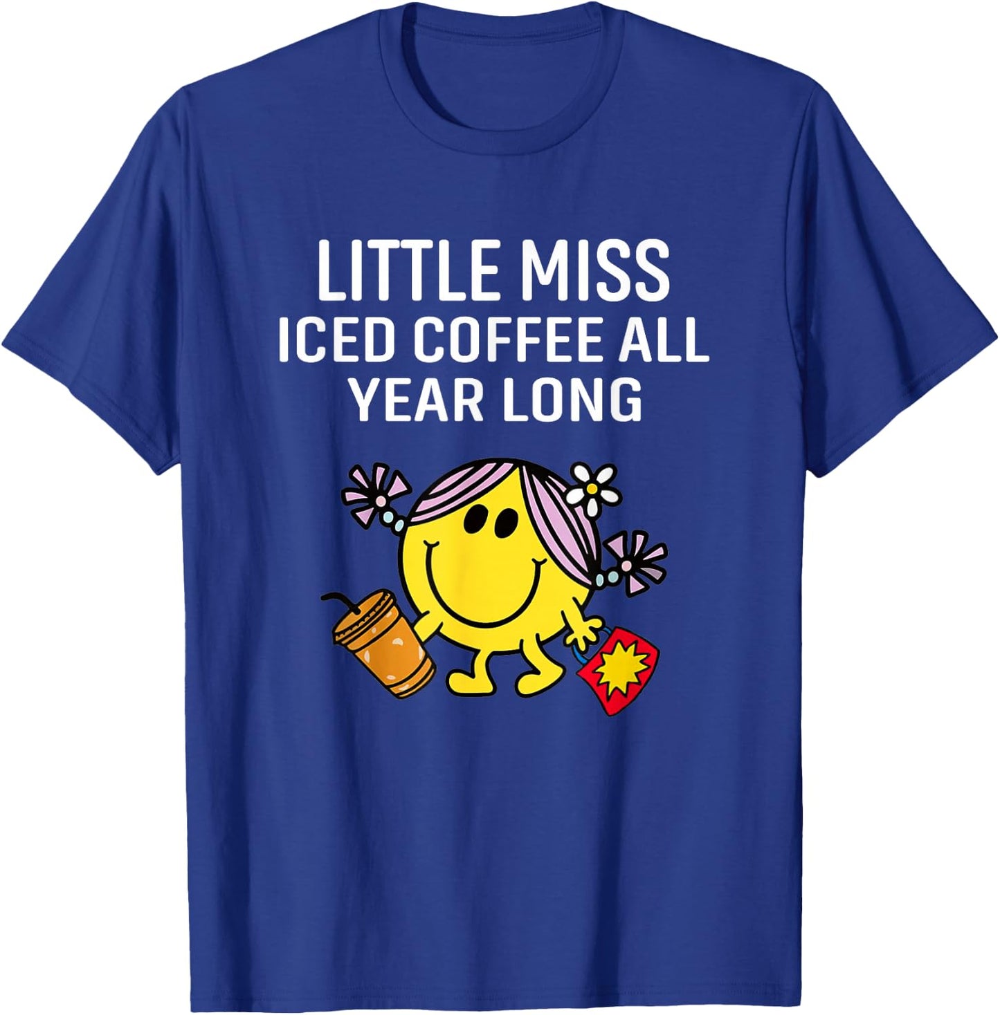 Little Miss Iced Coffee All Year Long T-Shirt - T-Shirt | Royal