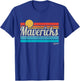 Mavericks California Retro Sunset Surf Trip I Love Surfing T-Shirt - T-Shirt | Royal