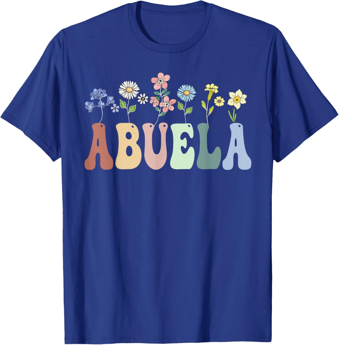 Abuela Gifts Women Wildflower Floral Design Abuela T-Shirt - T-Shirt | Royal