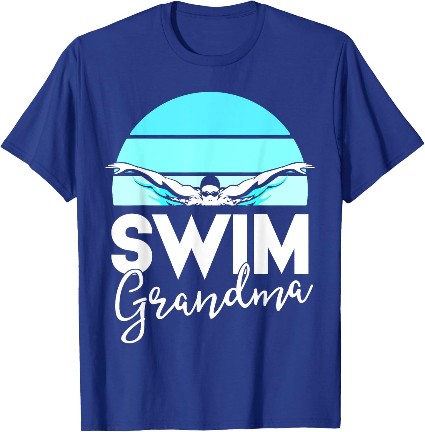 Swim Team Shirt Grandma Mama Swimming Meet Swimmer Gift T-Shirt - T-Shirt | Royal