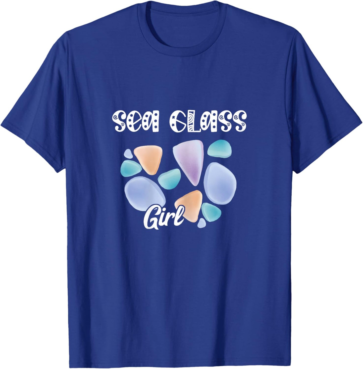 Sea Glass Girl Beachcombing Seaglass Ocean Beachglass Waves T-Shirt - T-Shirt | Royal