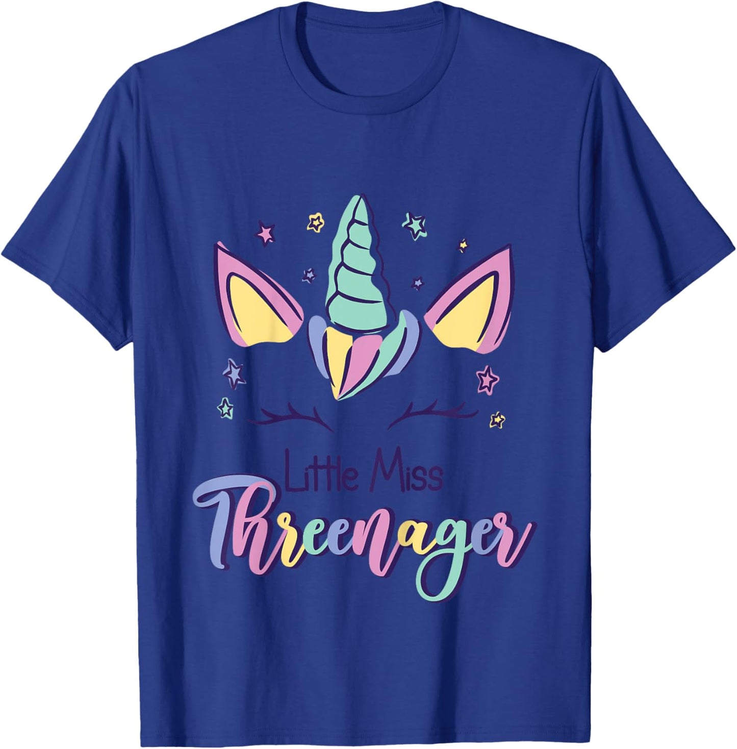 Little Miss Threenager Birthday 3 Years T-Shirt - T-Shirt | Royal