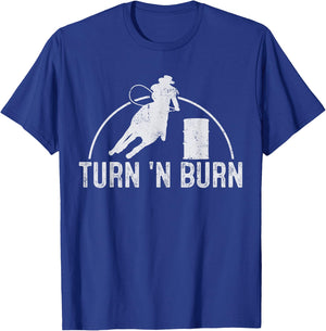 Barrel Racing Rodeo Vintage Gift T-Shirt - T-Shirt | Royal