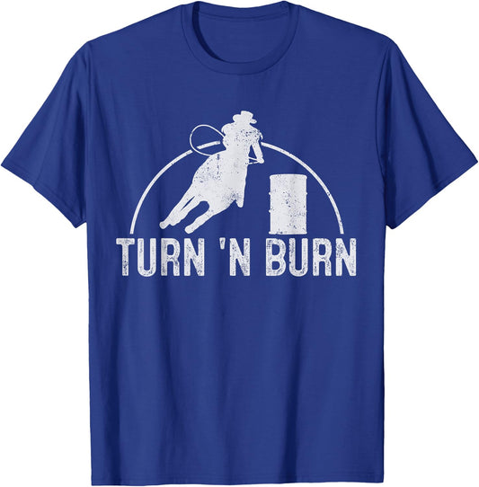 Barrel Racing Rodeo Vintage Gift T-Shirt - T-Shirt | Royal