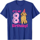 It's My 8th Birthday Golden Retriever Dog Lovers 8 Years Old T-Shirt - T-Shirt | Royal