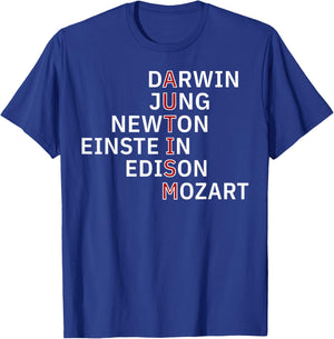 Autism Darwin Jung Newton Einste In Edison Mozart T-Shirt - T-Shirt | Royal