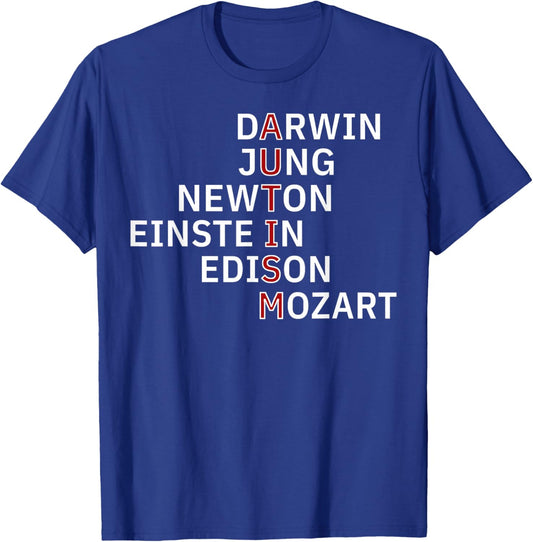 Autism Darwin Jung Newton Einste In Edison Mozart T-Shirt - T-Shirt | Royal