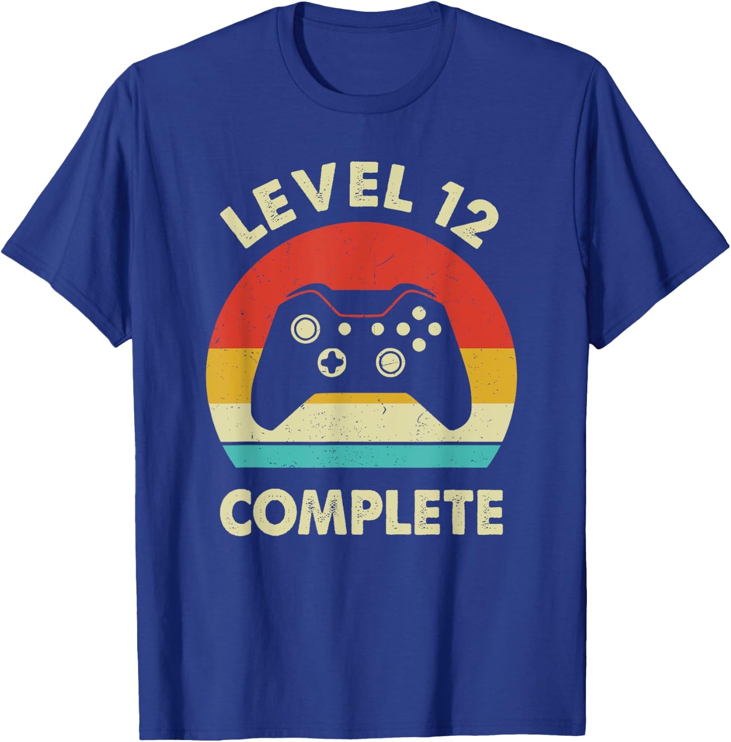 Level 12 Complete 12th Wedding Anniversary Her Funny T-Shirt - T-Shirt | Royal