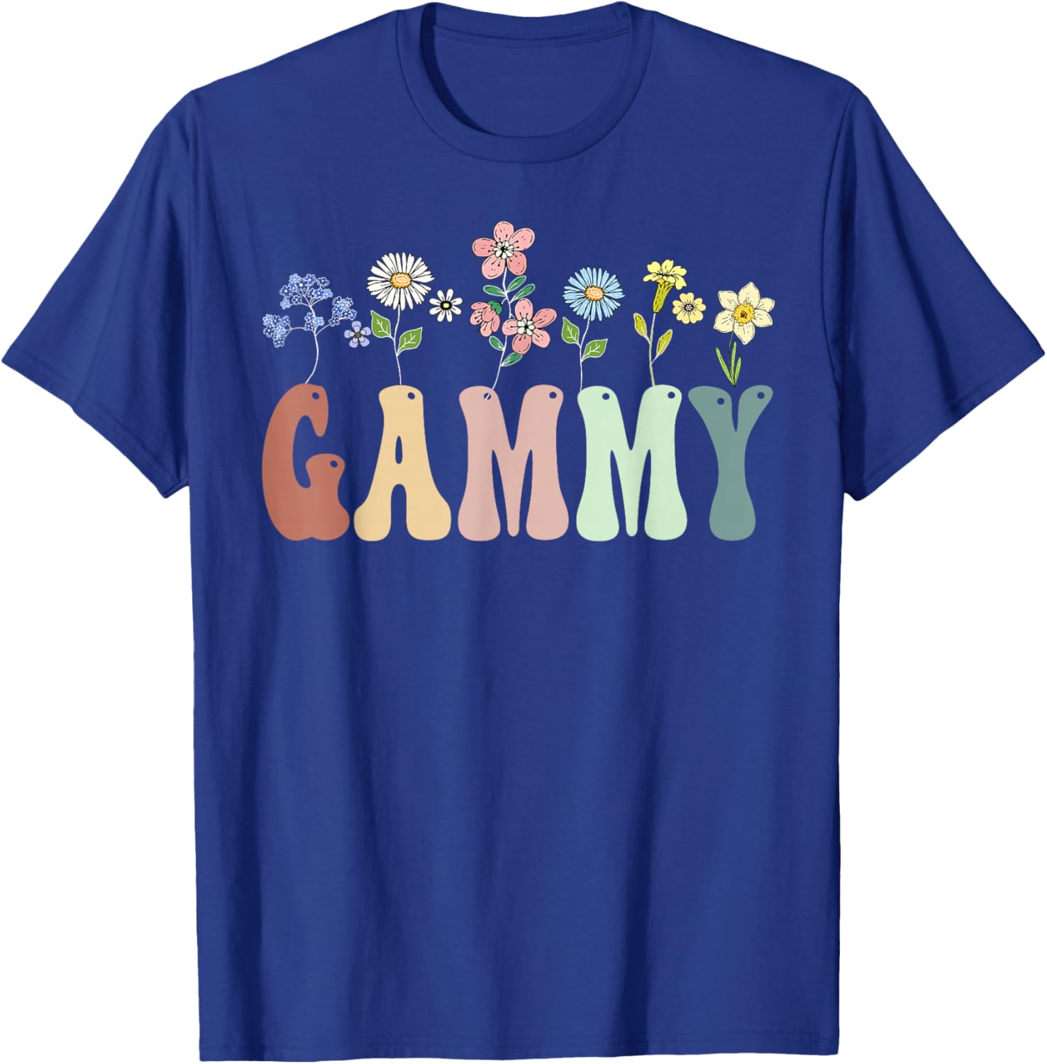 Gammy Gifts Women Wildflower Floral Design Gammy T-Shirt - T-Shirt | Royal