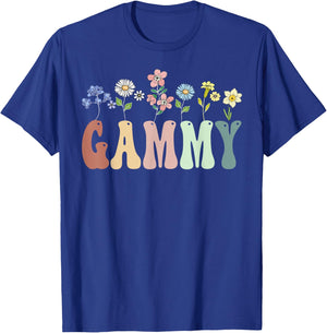 Gammy Gifts Women Wildflower Floral Design Gammy T-Shirt - T-Shirt | Royal