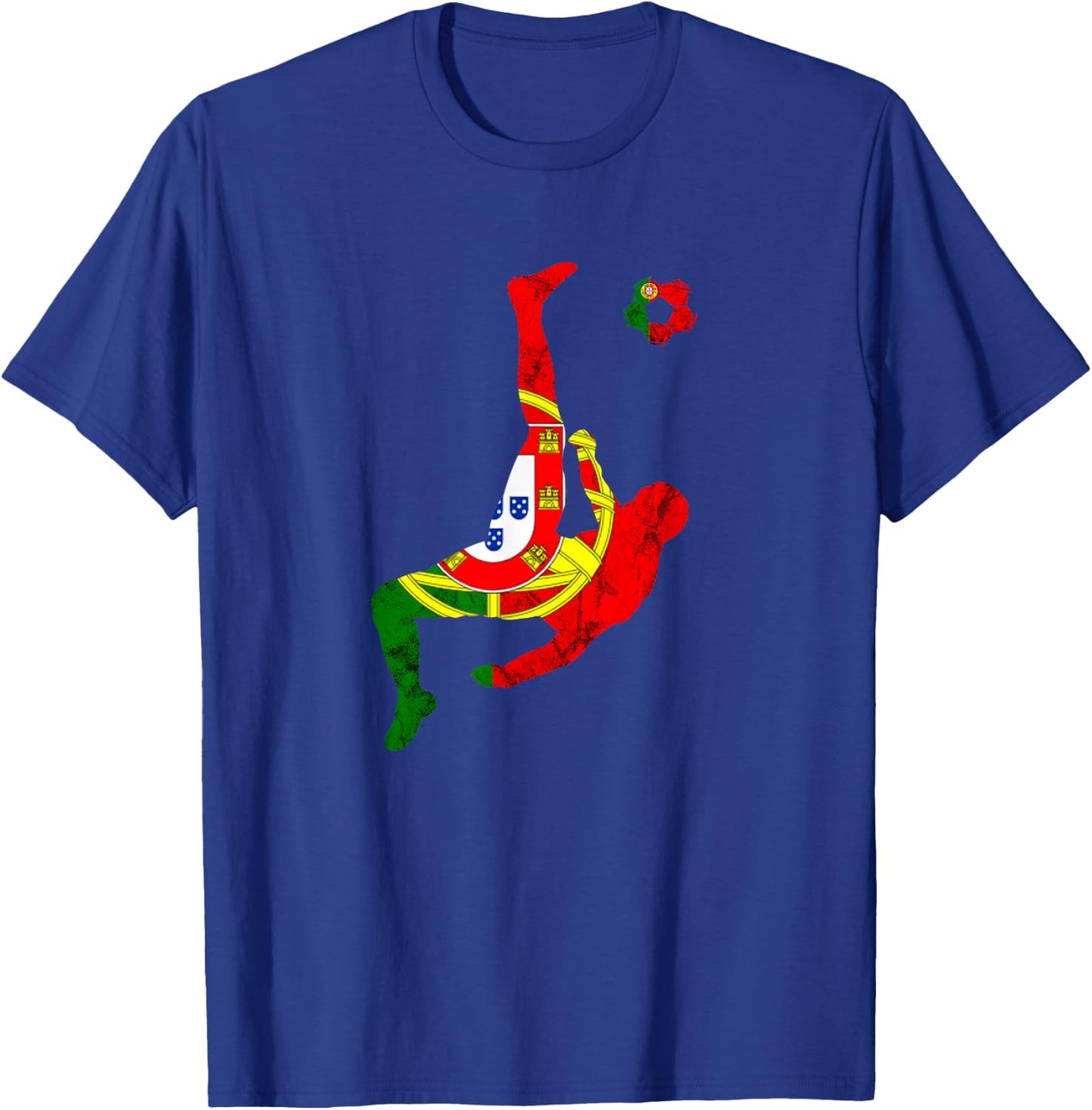 Portugal Portuguese Flag Futebol Portuguese Soccer Player T-Shirt - T-Shirt | Royal