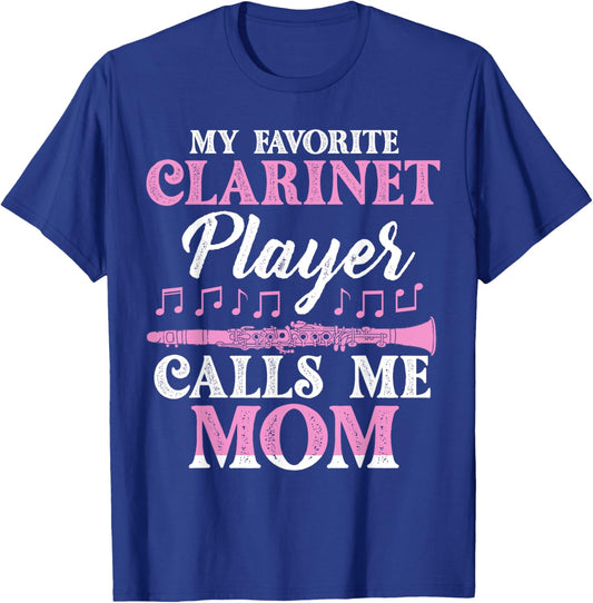 Clarinet Player Mom Musician Expert Music Playing Lover T-Shirt - T-Shirt | Royal