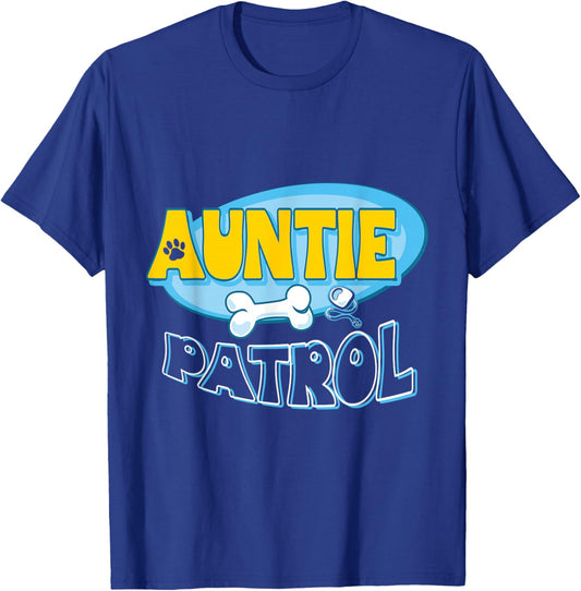 Auntie T Shirt Women Funny Auntie Gifts Funny Auntie Patrol T-Shirt - T-Shirt | Royal