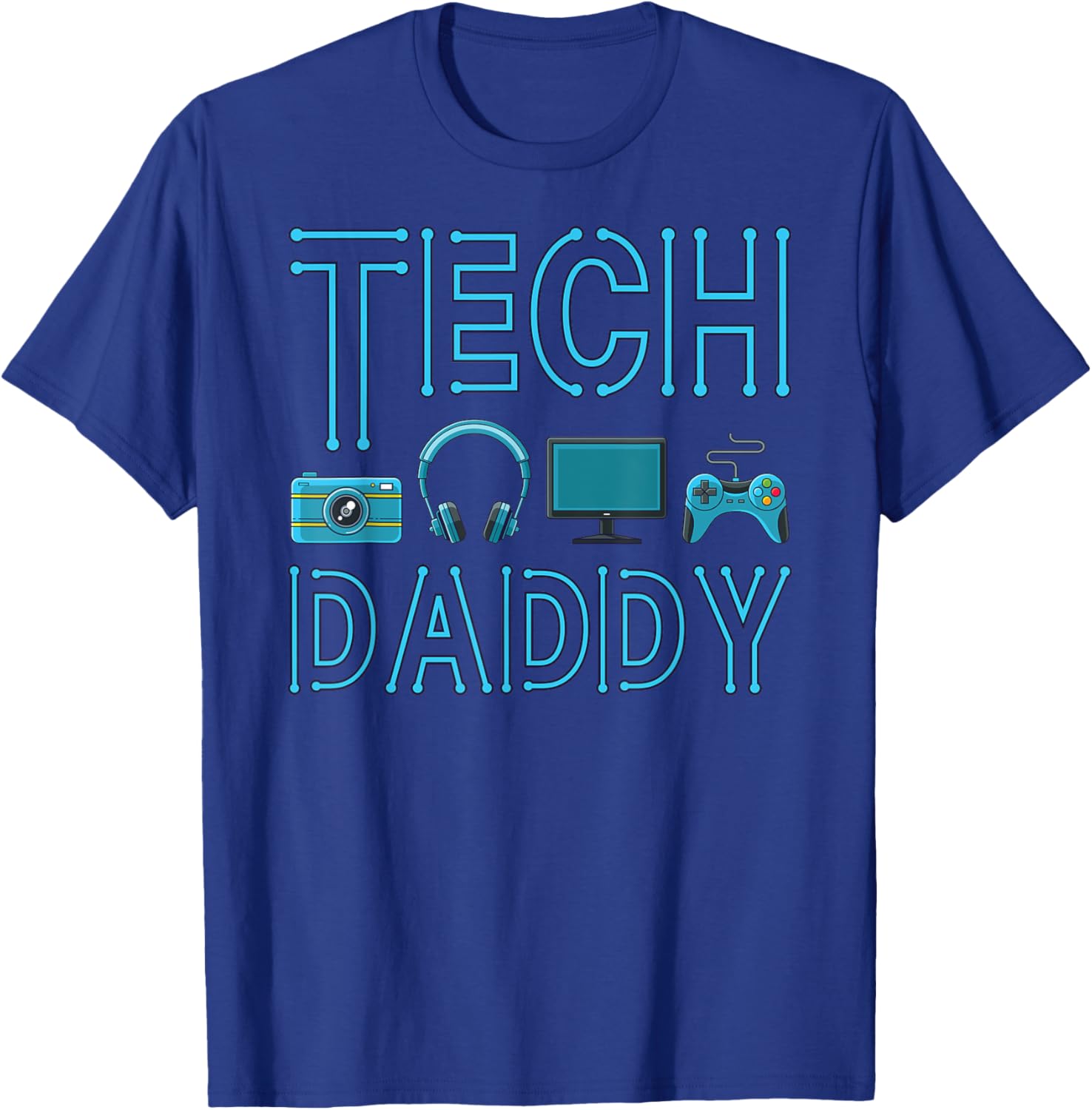 Tech Daddy - Ultimate IT Dad design for Father's Day T-Shirt - T-Shirt | Royal