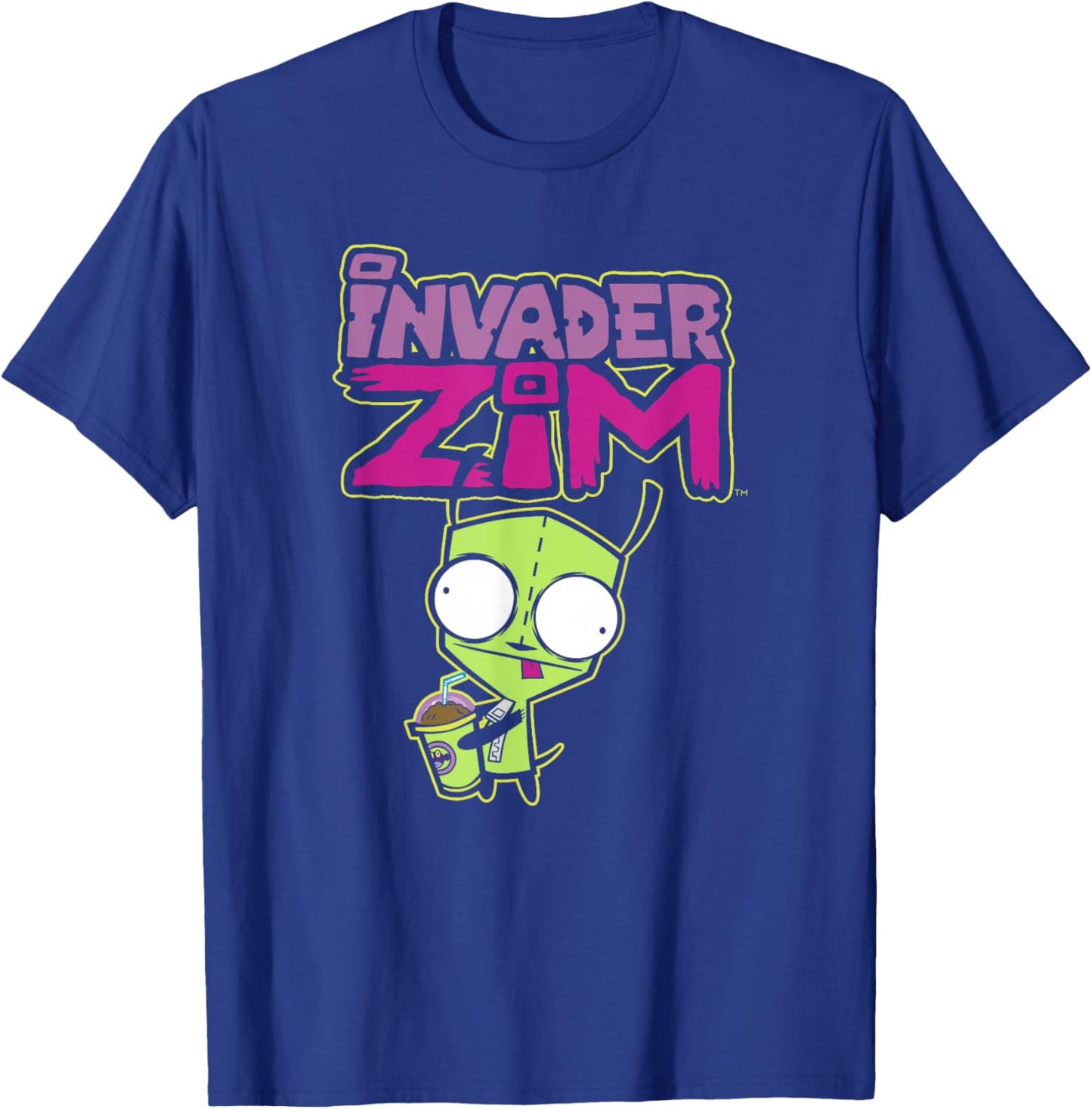 Invader Zim G.I.R Milkshake Foodie Dog Logo T-Shirt - T-Shirt | Royal