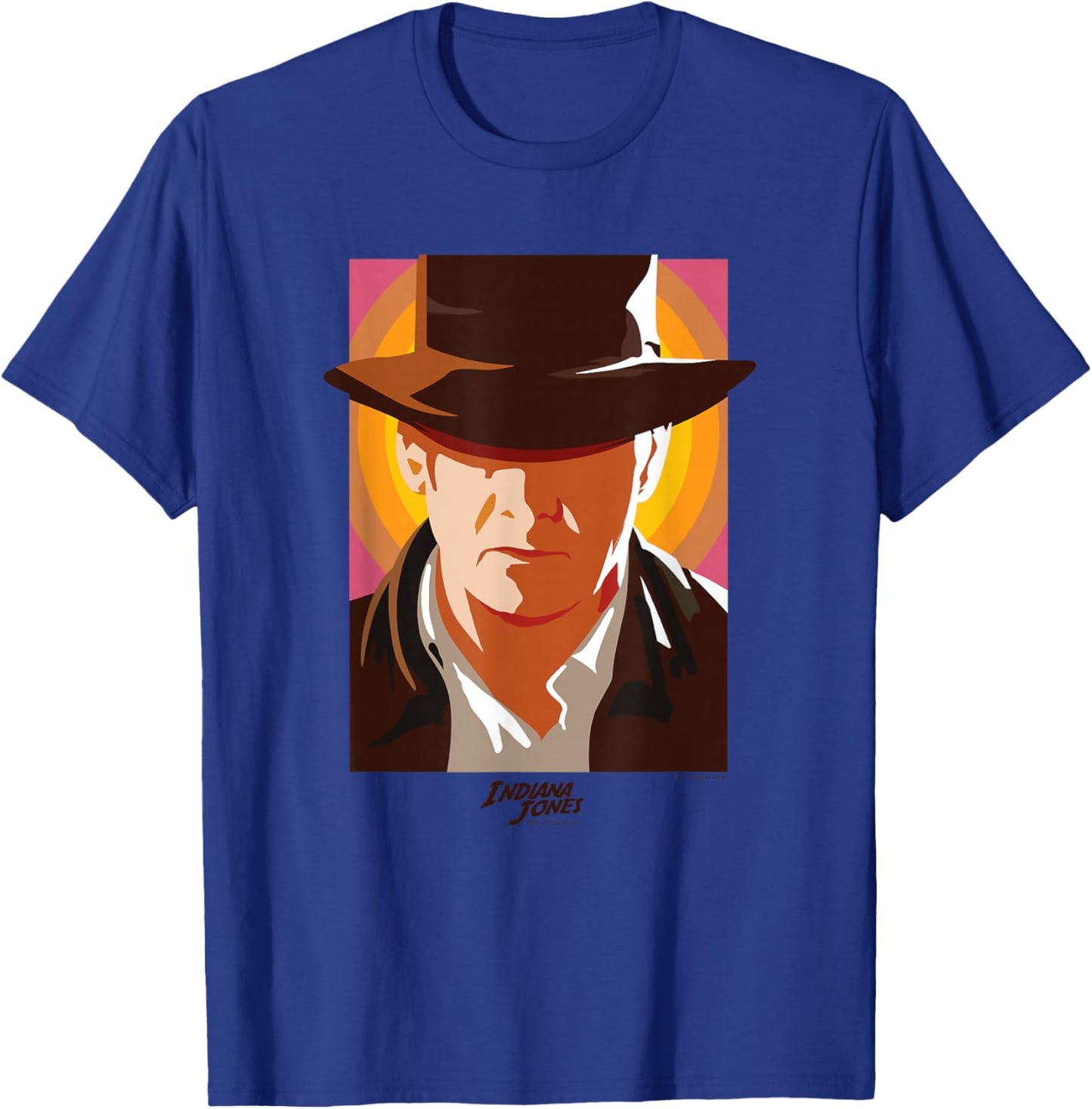 Indiana Jones and The Dial of Destiny Big Face Portrait T-Shirt - T-Shirt | Royal