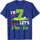 I'm 7 Let's Par- Birthday Golf Theme 7th Party T-Shirt - T-Shirt | Royal
