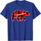 Grandma Bear Red Plaid Matching Family Christmas T-Shirt - T-Shirt | Royal