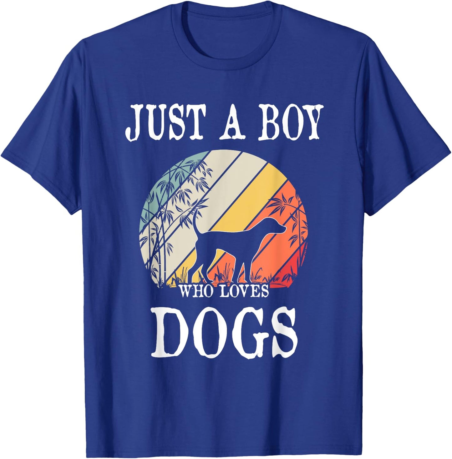 Just A Boy Who Loves Dogs T-Shirt - T-Shirt | Royal