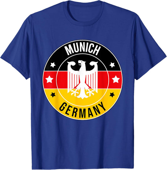 Funny German Flag Beer Boot Munich Germany Oktoberfest Men T-Shirt - T-Shirt | Royal