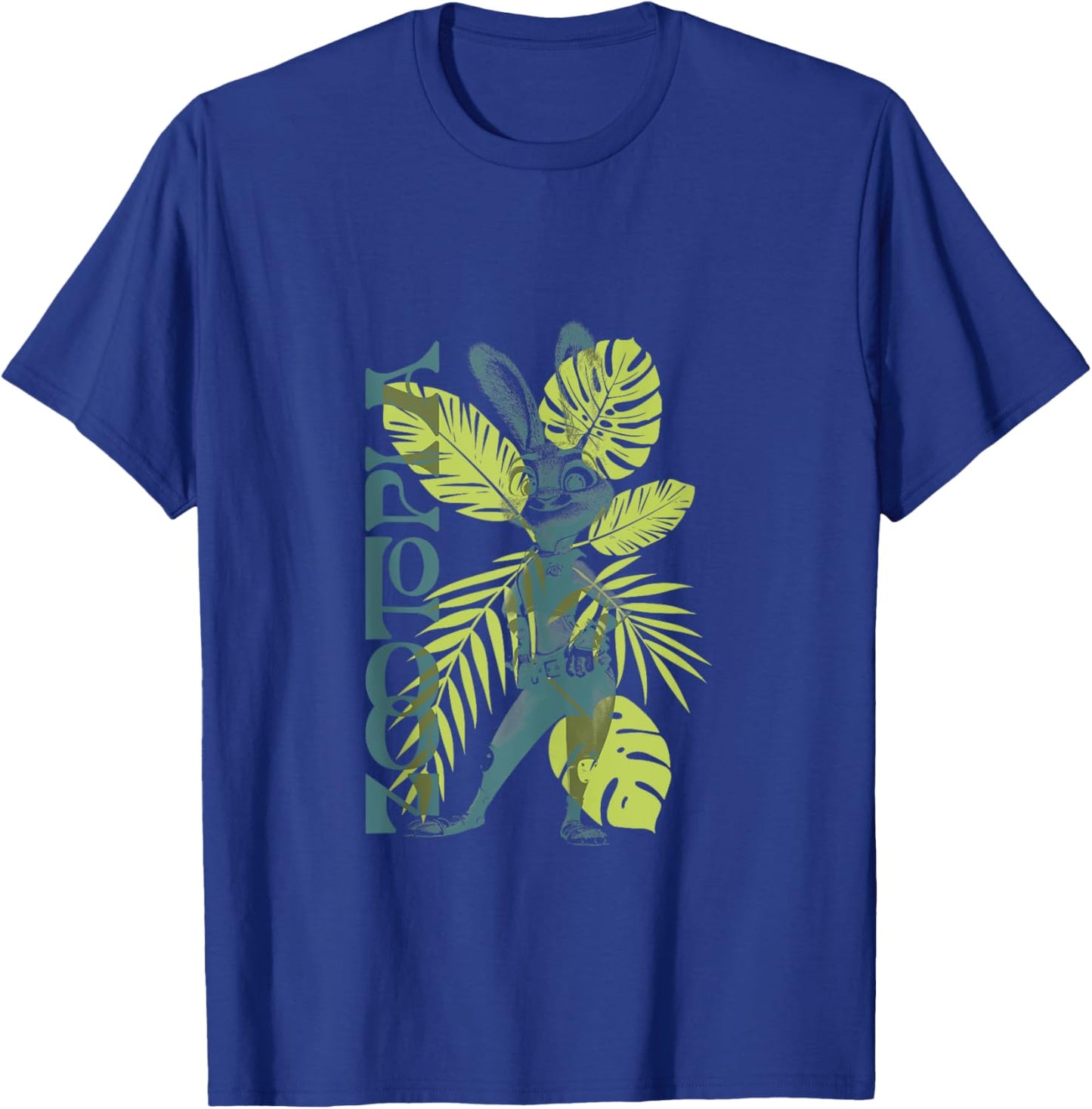 Disney Zootopia Spring Tropical Judy Hopps Leaf Pattern T-Shirt - T-Shirt | Royal