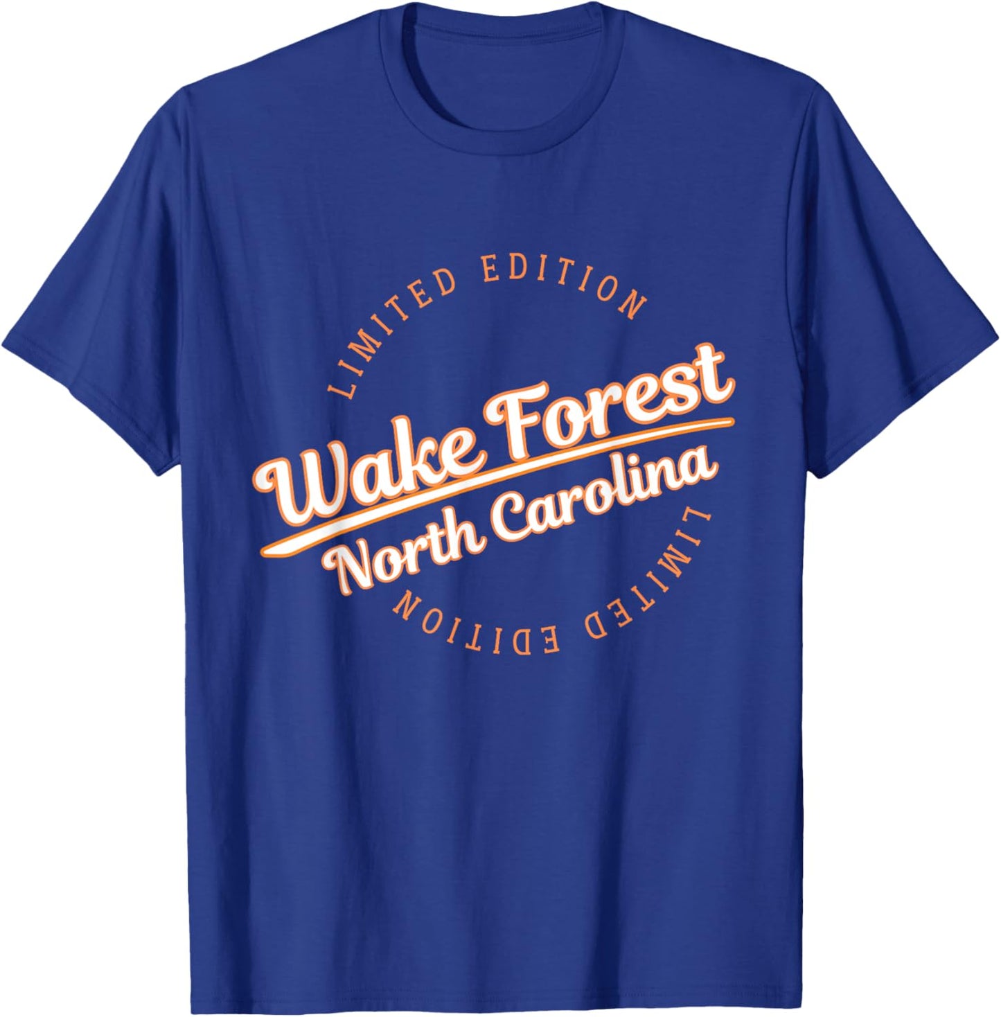 Retro Athletic Wake Forest NC Apparel T-Shirt - T-Shirt | Royal