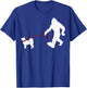 Funny Bigfoot Walking with Alaskan Malamute Dog Lover T-Shirt - T-Shirt | Royal
