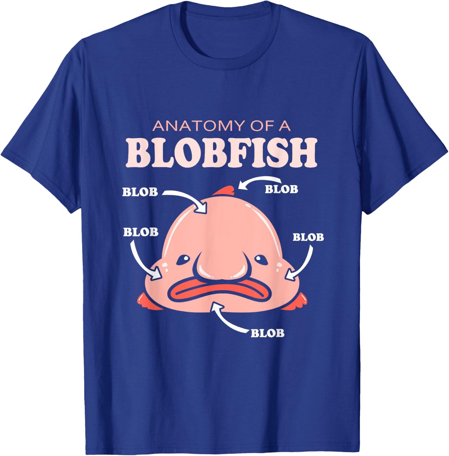 Anatomy Of A Blobfish T-Shirt - T-Shirt | Royal