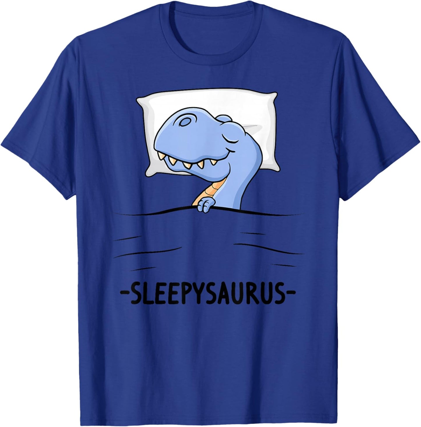 Lustig Dino Schlafoutfit schlafen Damen Pyjama Sleepysaurus Schlafshirt Schlafanzug Nachthemd Dinosaurier , Weiß, Klein, , Cartoon, Herbst, Winter T-Shirt - T-Shirt | Royal