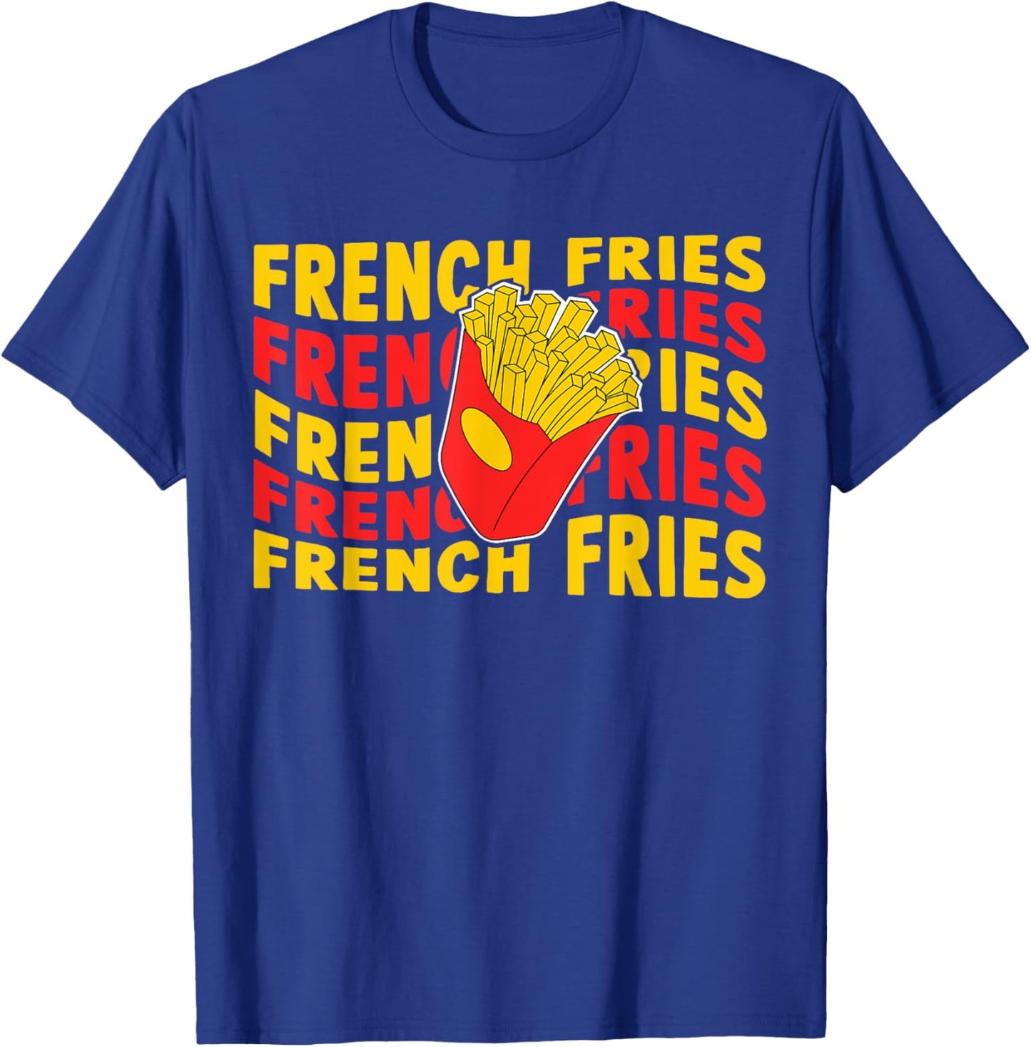 Retro Franch Fries For Kids Men Women French Fries Fryer T-Shirt - T-Shirt | Royal