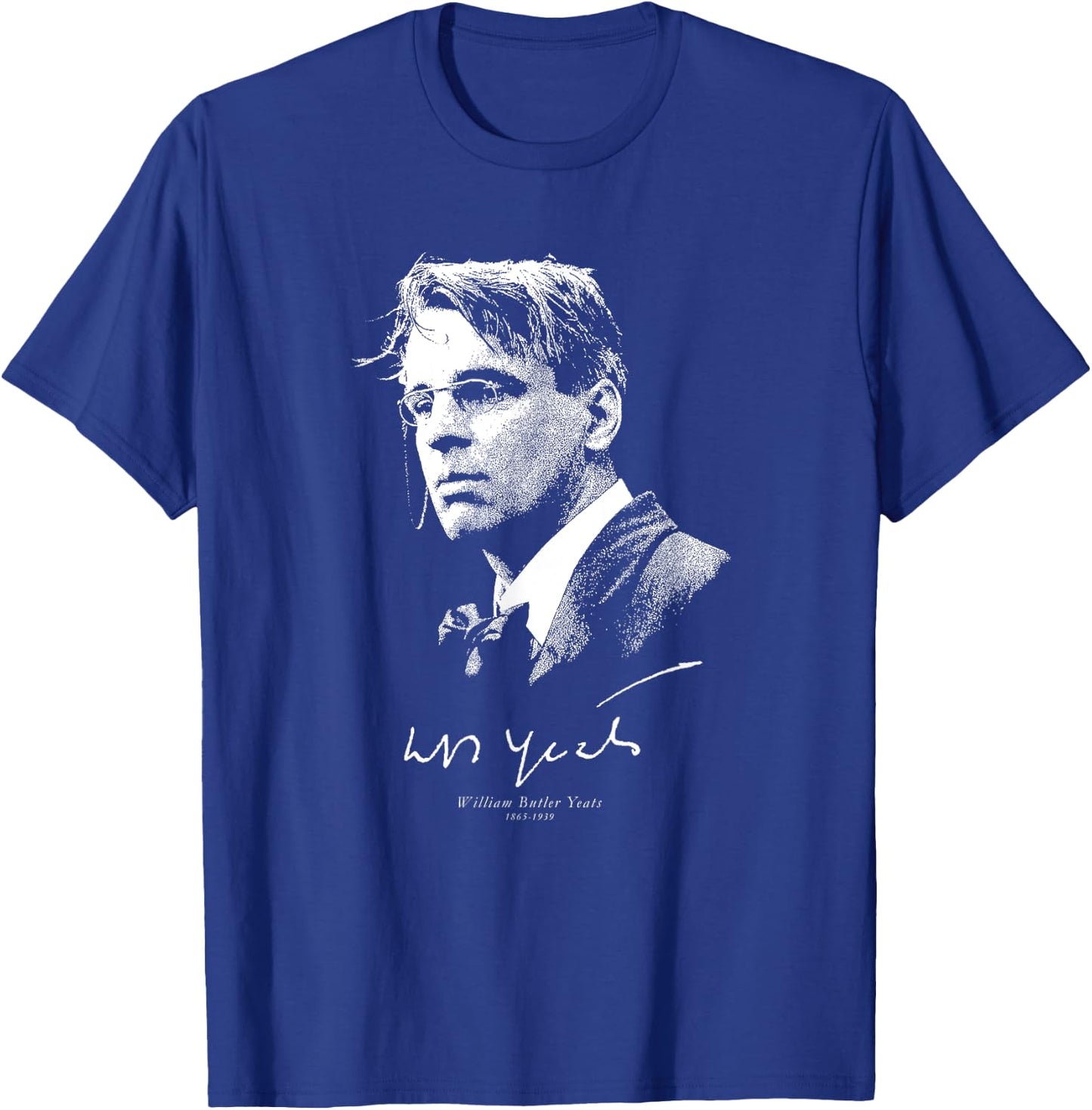 W B Yeats-Irish Poet Potry Literature Books T-Shirt - T-Shirt | Royal