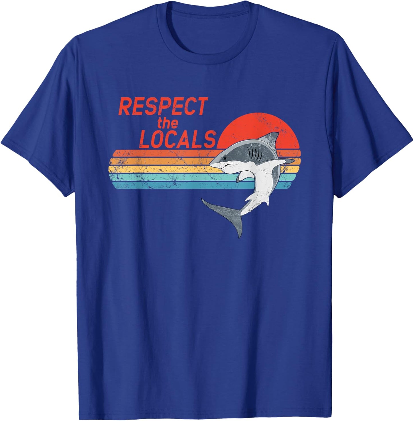 Respect the Locals White Shark T-Shirt - T-Shirt | Royal