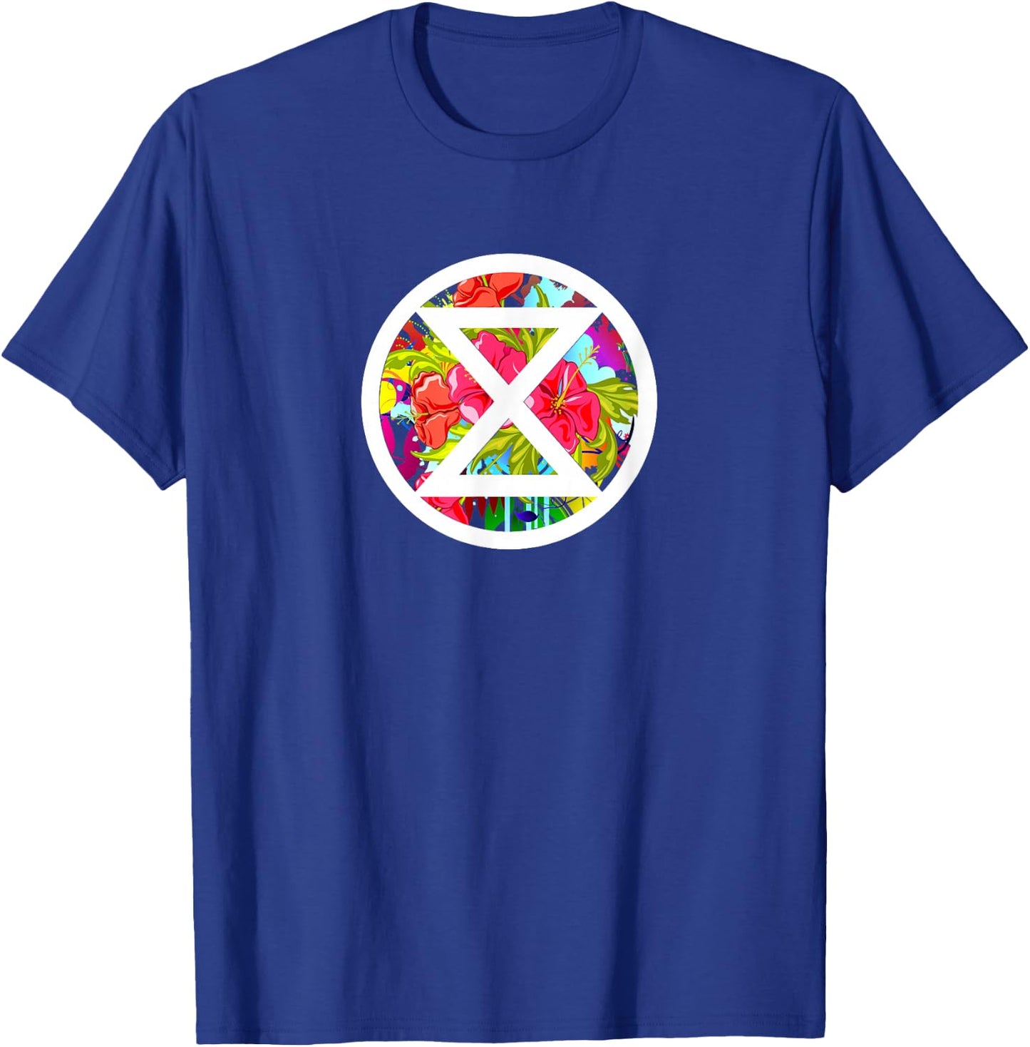 Extinction Rebellion Climate Change Flower Peace T-Shirt - T-Shirt | Royal