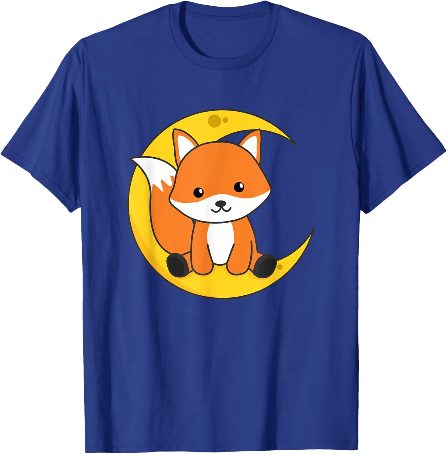 Cute Fox To Fall Asleep Fox Moon T-Shirt - T-Shirt | Royal