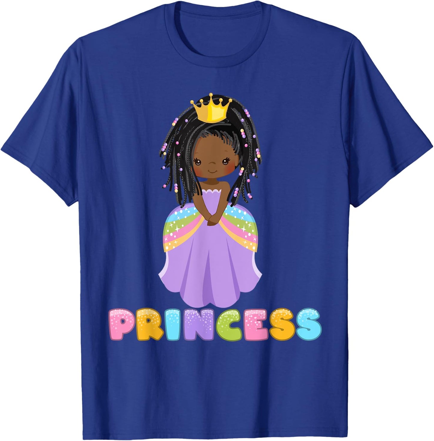 African American Girl Princess Black Cute Princess Toddler T-Shirt - T-Shirt | Royal