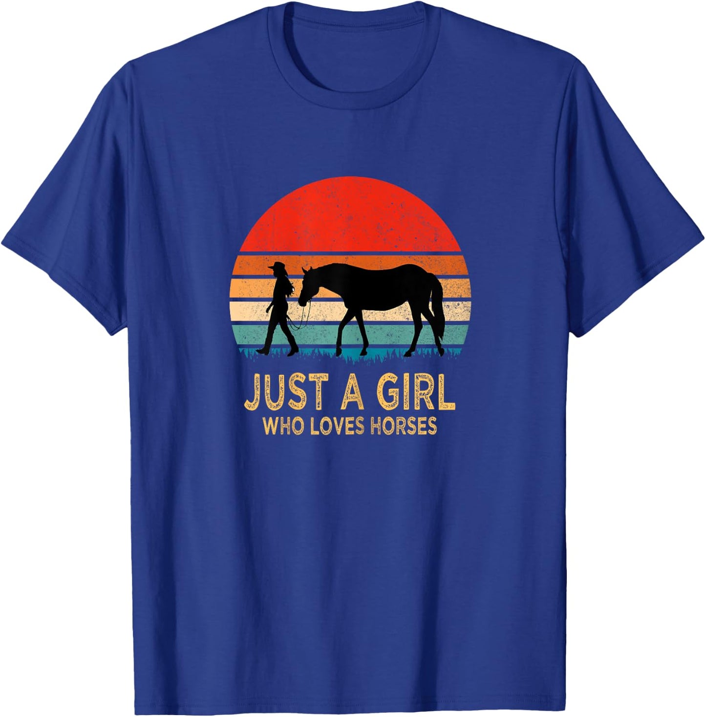 Just a Girl Who Loves Horses Gift T-Shirt - T-Shirt | Royal