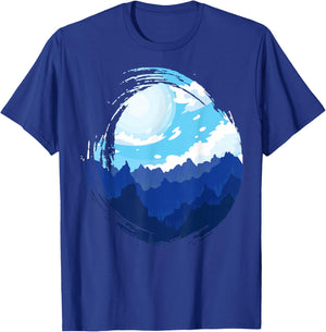 Timeless Mountain, Nature Trees and Forest T-Shirt - T-Shirt | Royal