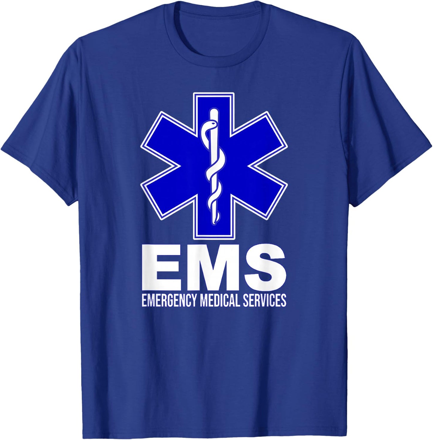 Ems Star of Life Emergency Medical Services Emt Paramedic T-Shirt - T-Shirt | Royal