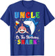 Uncle Of The Shark Birthday Family Matching Birthday Niece T-Shirt - T-Shirt | Royal