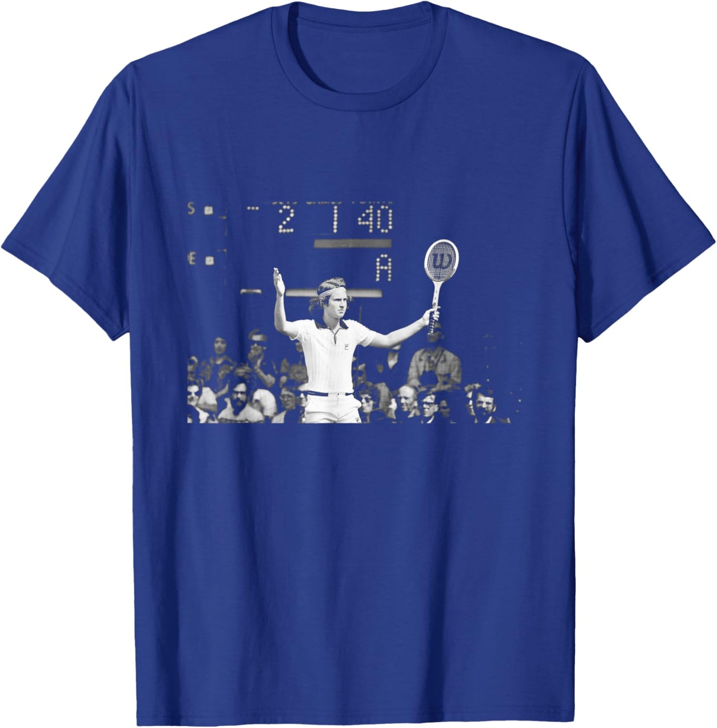 Wimbledon Tennis 1977 John McEnroe Complains to , Black, S T-Shirt - T-Shirt | Royal