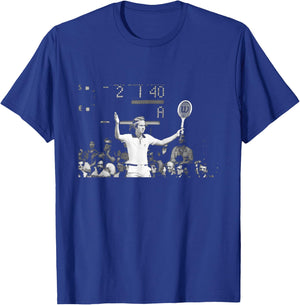 Wimbledon Tennis 1977 John McEnroe Complains to , Black, S T-Shirt - T-Shirt | Royal