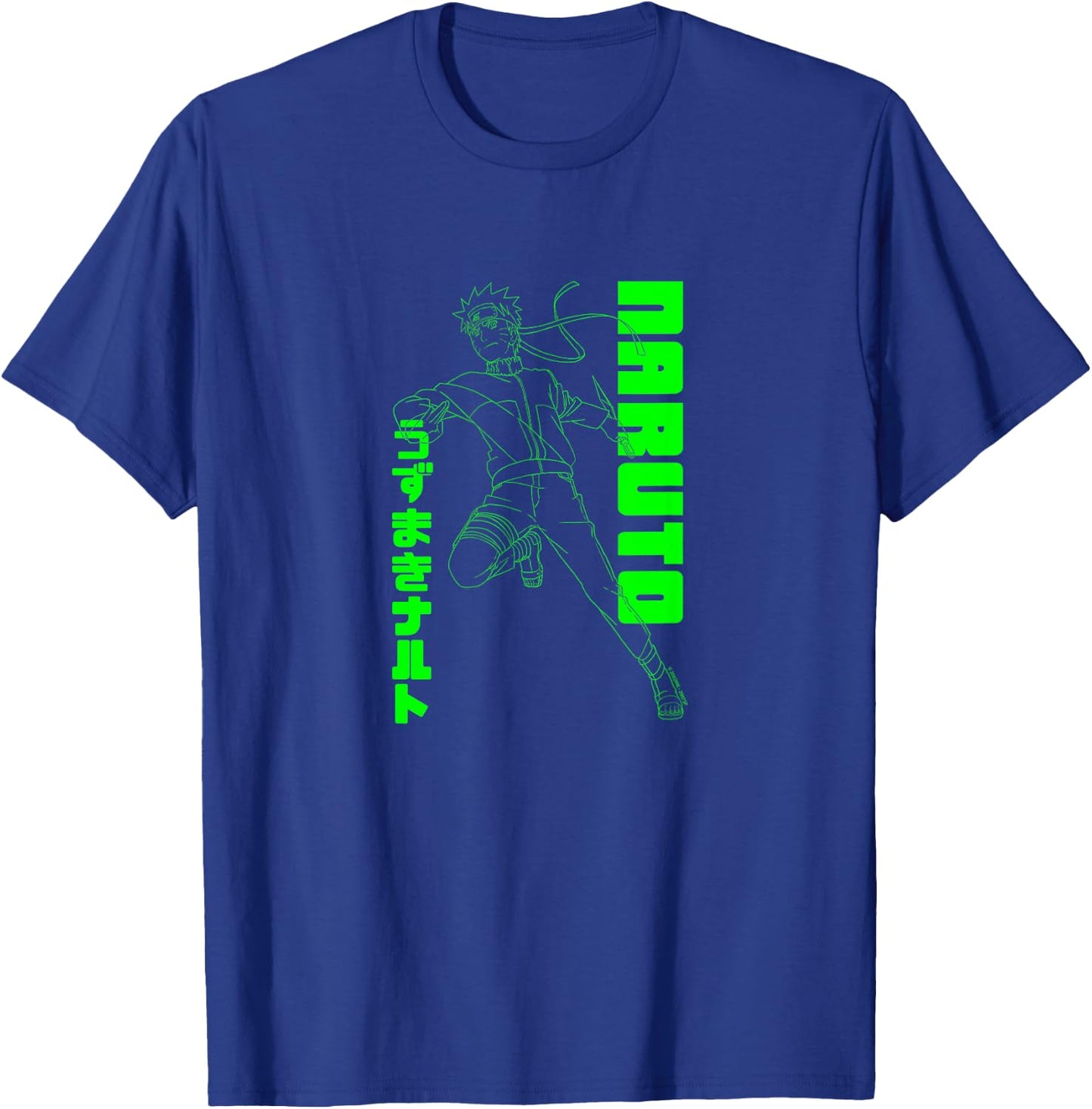 Naruto Shippuden Naruto Neon Green Outline Anime T-Shirt - T-Shirt | Royal