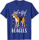 Kids Beagle Just A Girl Who Loves Beagles Gift T-Shirt - T-Shirt | Royal