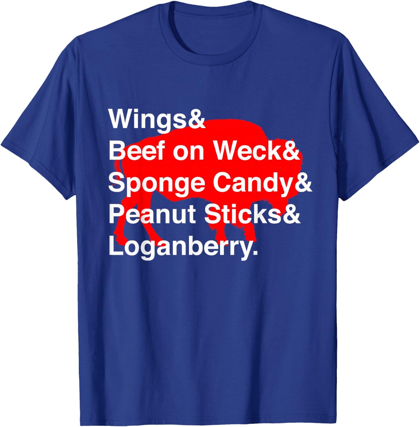 Classic Buffalo New York Foods Cute Buffalo NY Foodie T-Shirt - T-Shirt | Royal