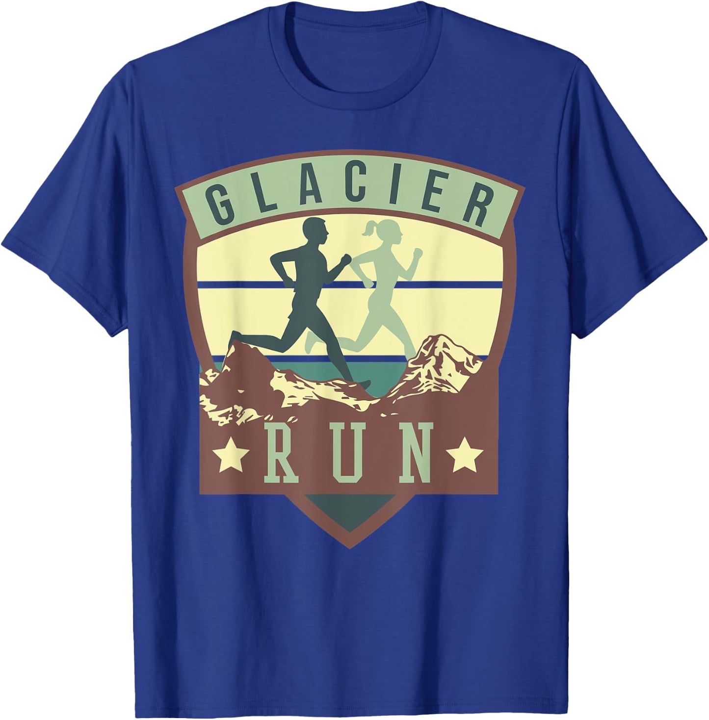 Glacier Run - Unique Runner National Park Running Gift T-Shirt - T-Shirt | Royal