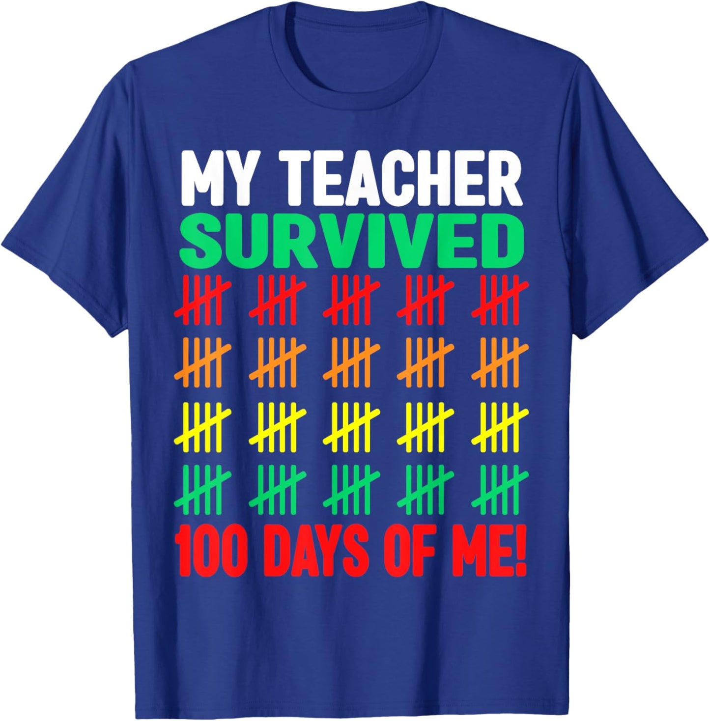 100 Days of School shirt Kids 100th Day of School Costume T-Shirt - T-Shirt | Royal