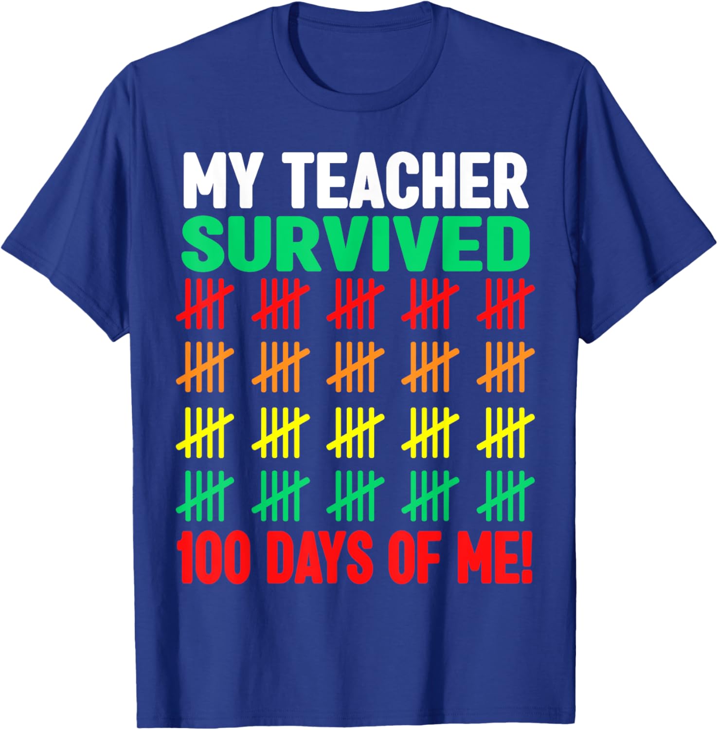 100 Days of School shirt Kids 100th Day of School Costume T-Shirt - T-Shirt | Royal