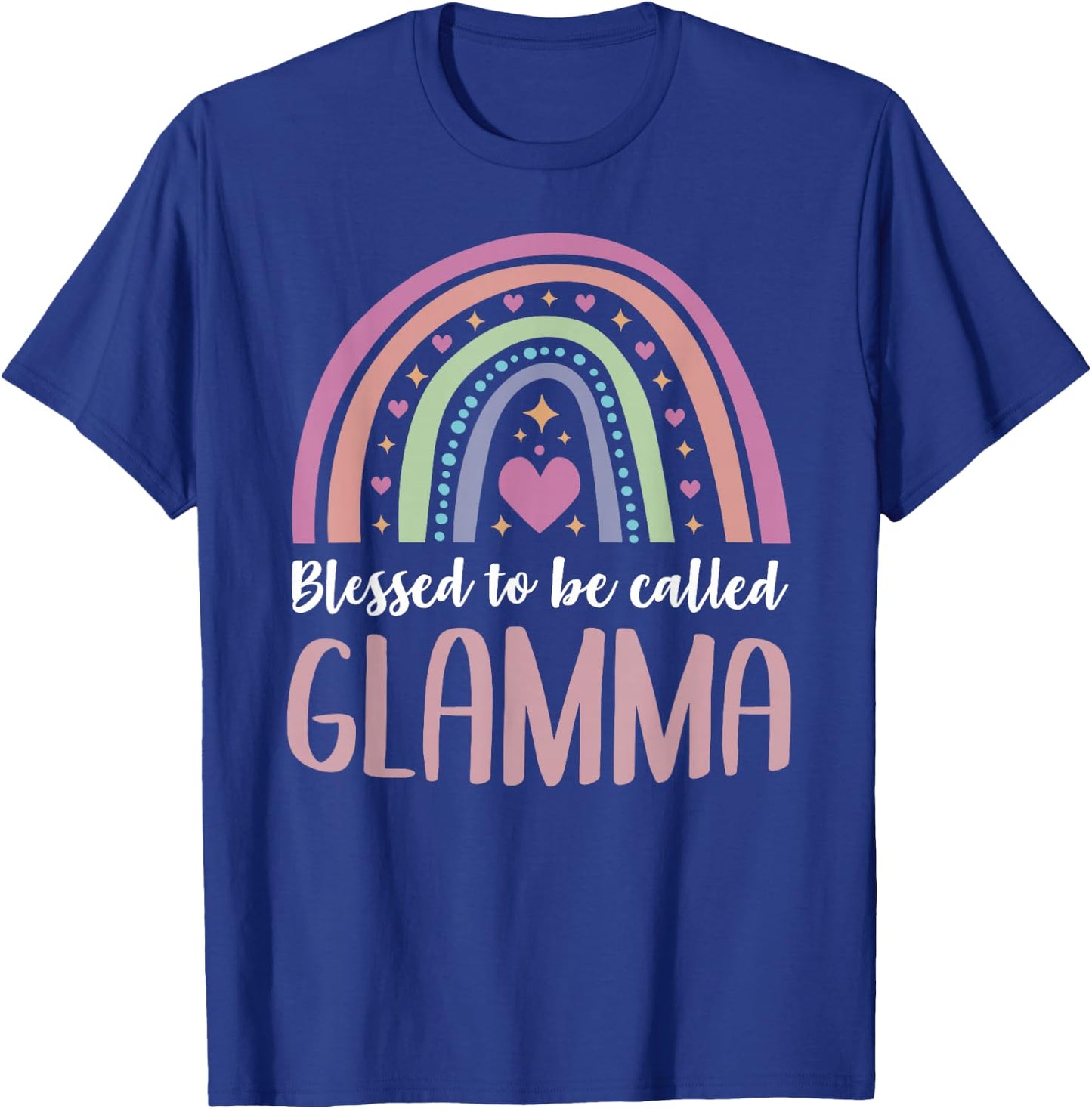 Glamma Shirt Grandma Women Mothers Day Blessed Glamma T-Shirt - T-Shirt | Royal