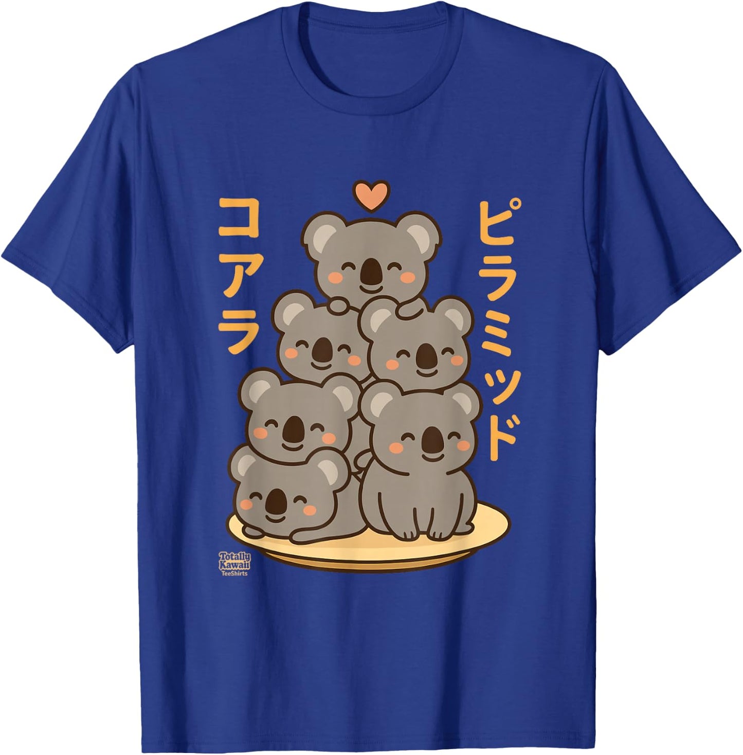 Kawaii Koala Pyramid Anime Japanese Letters Cute T-Shirt - T-Shirt | Royal