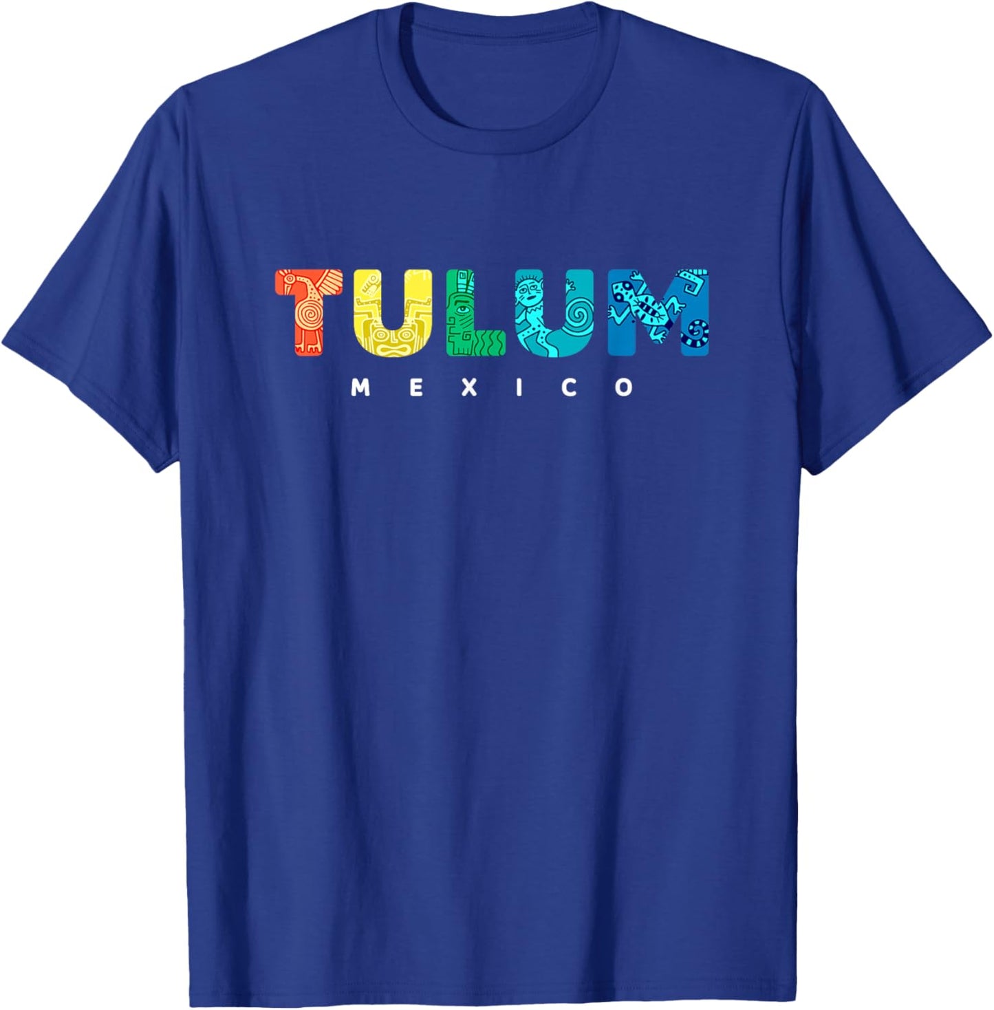 Tulum Mexico Colorful Mayan Tribal Souvenir Boys Girls T-Shirt - T-Shirt | Royal